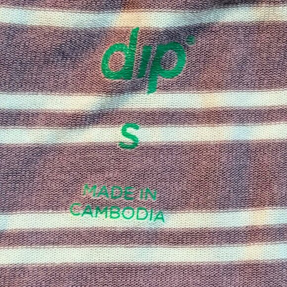 TWO dip Brand Short Sleeve tees, BIG SIZE SMALL (1 purple striped & 1 Blue) - Picture 8 of 16
